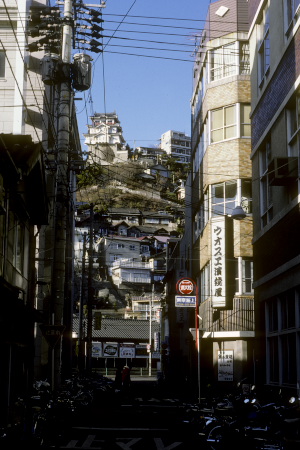 丘上に建つ尾道城（尾道歴史博物館）を望む