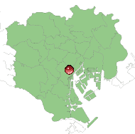 東京都区内での位置