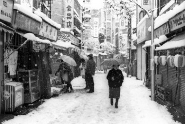 雪の橘銀座商店街