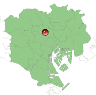 東京都区内での位置