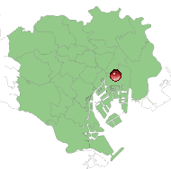 東京都区内での位置