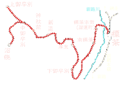 標茶町営軌道の所在地