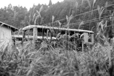 千頭駅に放置されていた人車