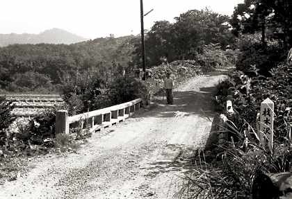 軌道跡の橋